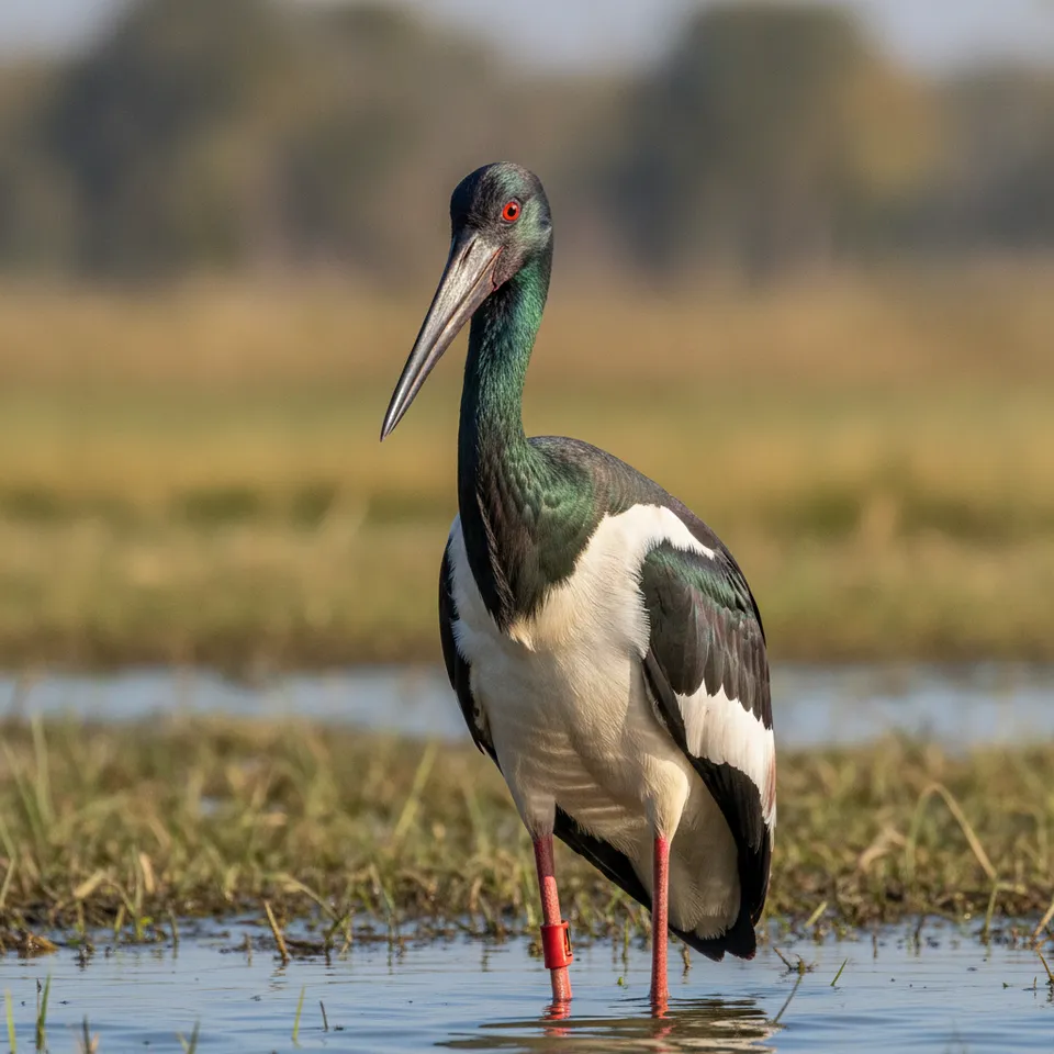 Black-necked Stork thumbnail