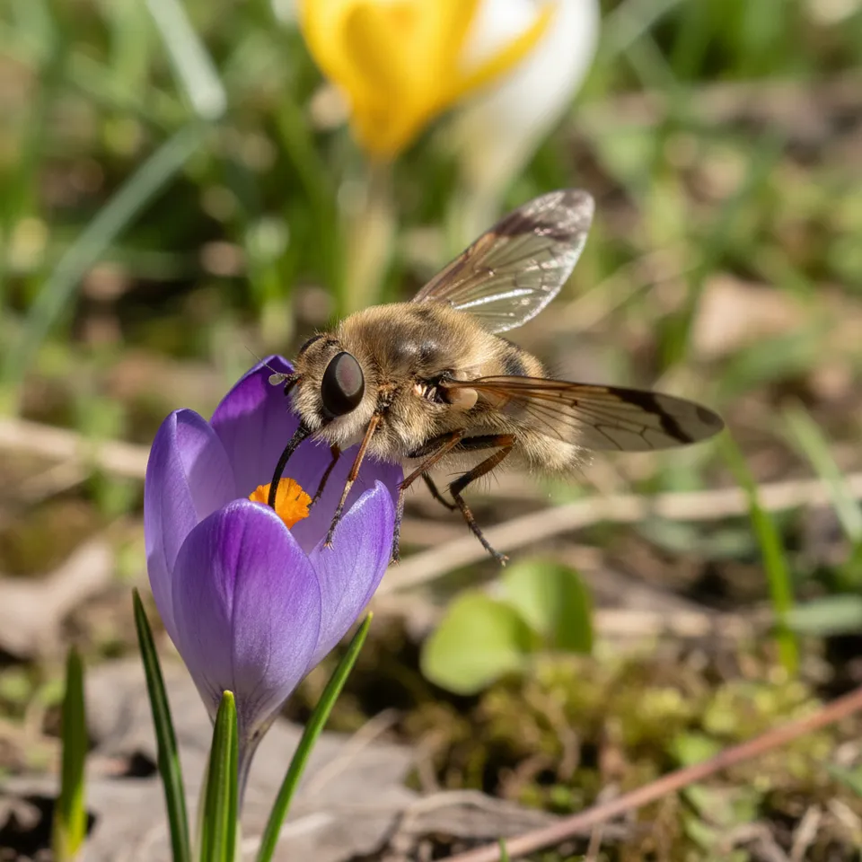 Dark-edged Bee-fly thumbnail