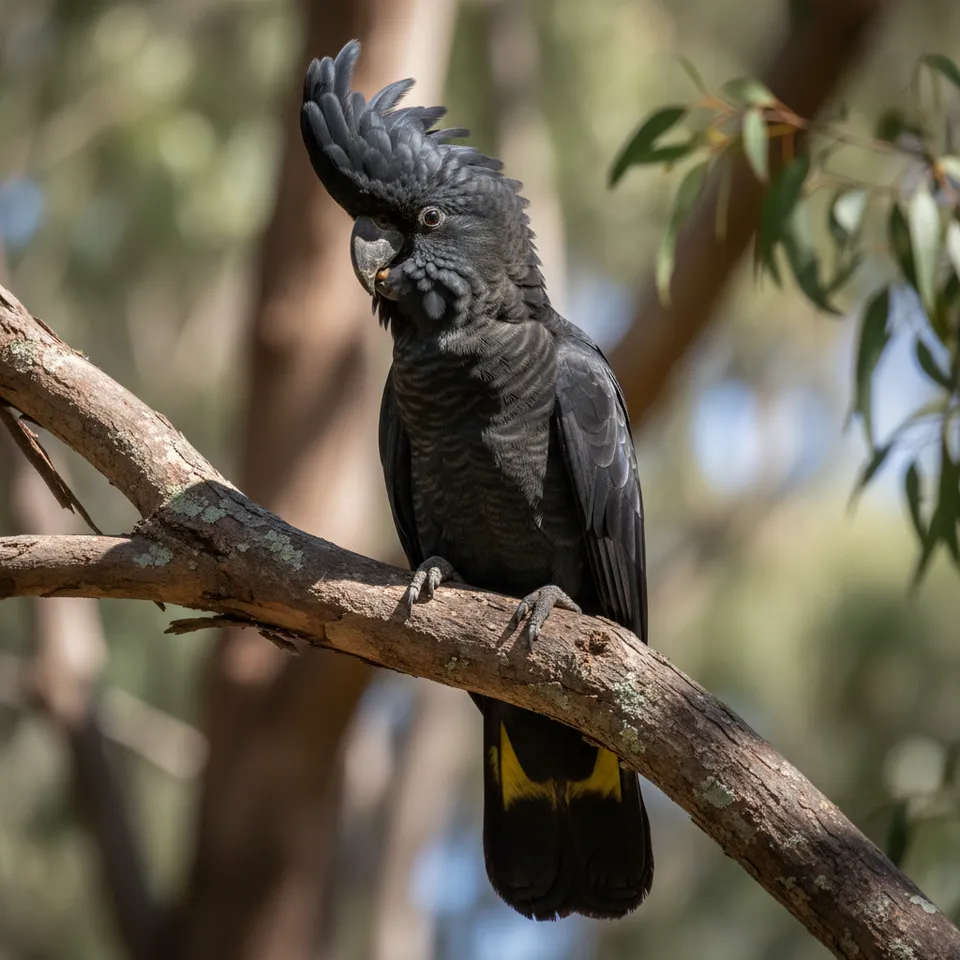 Yellow-tailed Black Cockatoo thumbnail